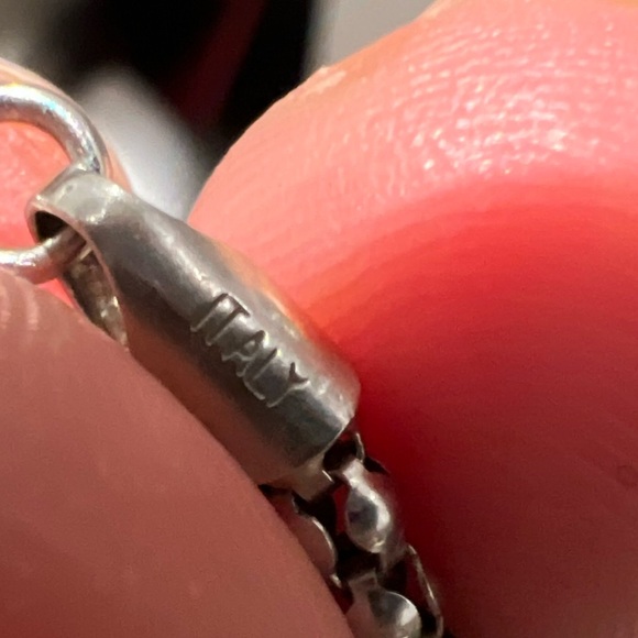 SALE SOLID 14k WHITE GOLD SNAKE NECKLACE DIAMOND DROP PENDANT .90 CARAT EUC - Picture 6 of 7